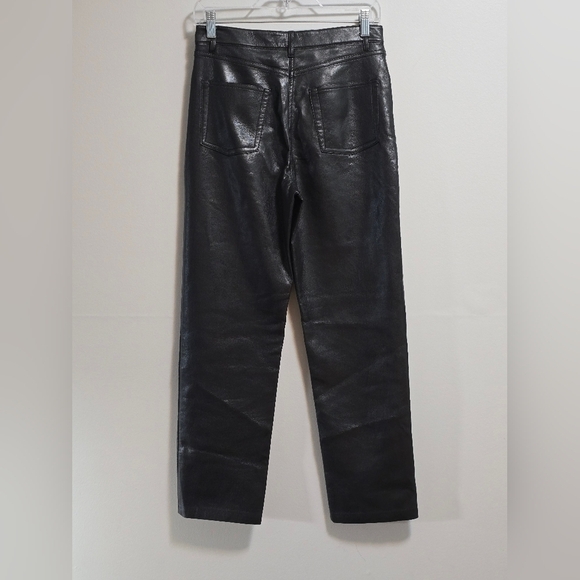 Aritzia Wilfred high waisted straight leg soft faux leather pants size 4 - Picture 7 of 8